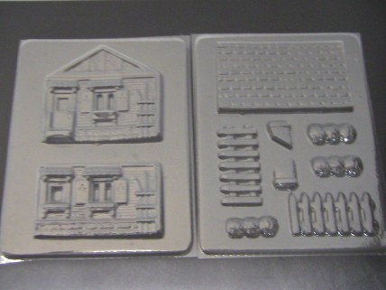 3527 House Parts 2 Piece Chocolate Candy Mold Set